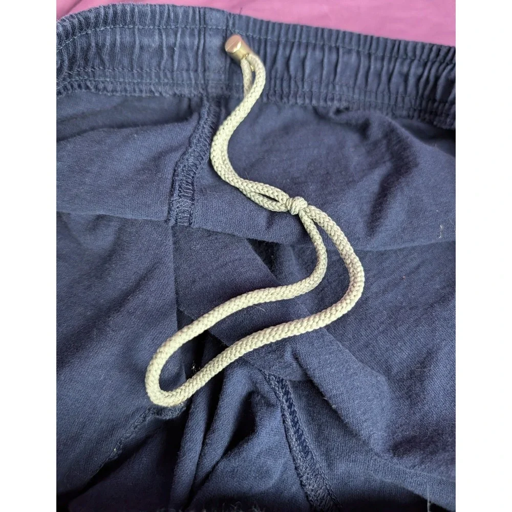 Vintage Fruit of the Loom Navy Blue Cotton Jersey Racquetball Shorts 2XL Y2K